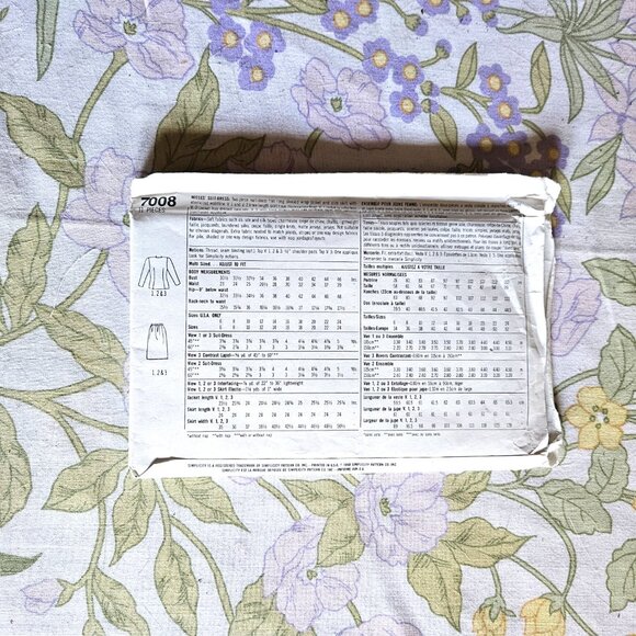 Vintage 90s Sewing Pattern UNCUT Simplicity 7008 Size 6-14 - Picture 2 of 3